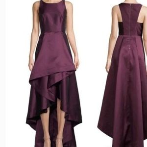 ADRIANNA PAPELL Garnet Mikado High Low Formal Gown size 12